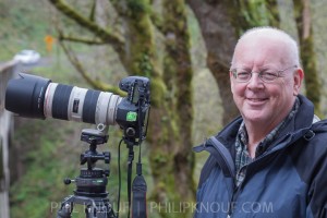 Phil with his new gear, a Canon 5D MKII and 70mm - 100mm lense.