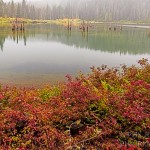 Falls colors reflected in the surface of Goose Lake